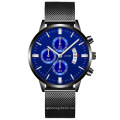 2020 Geneva Watch Men's Fashion Ultra Thin Watches Chronograph Business Stainless Steel Mesh Quartz Watch Relogio Masculino